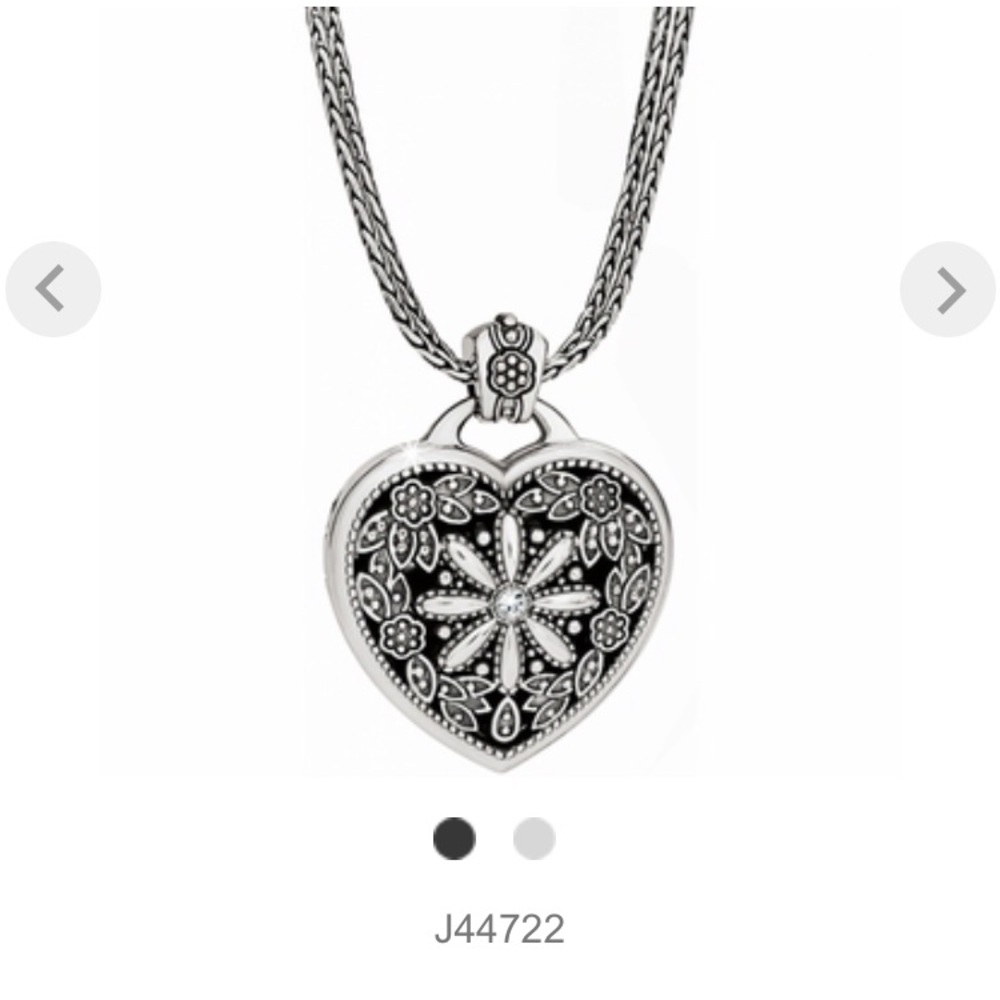 Brighton Ornate Floral Heart Locket Necklace